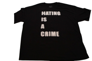 Hatin Iz A Crime Crew Neck Short Sleeve T-Shirt