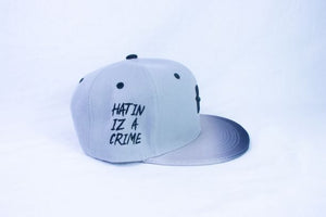 Hiac Brands Two Tone Signature H Logo w/ Hatin Iz A Crime on side Snapback Hat