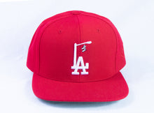 Load image into Gallery viewer, Red/White LA LightPole Embroidered Snapback Hat